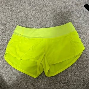 neon Lululemon speed ups 2.5